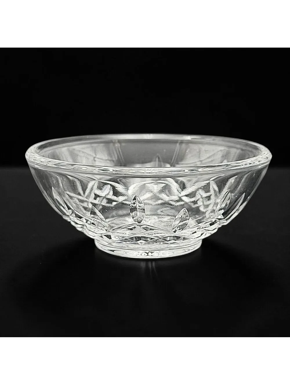 Vtg Waterford Crystal Bowl Signed Irish Cut Crystal Candy Nut Trinket Dish
